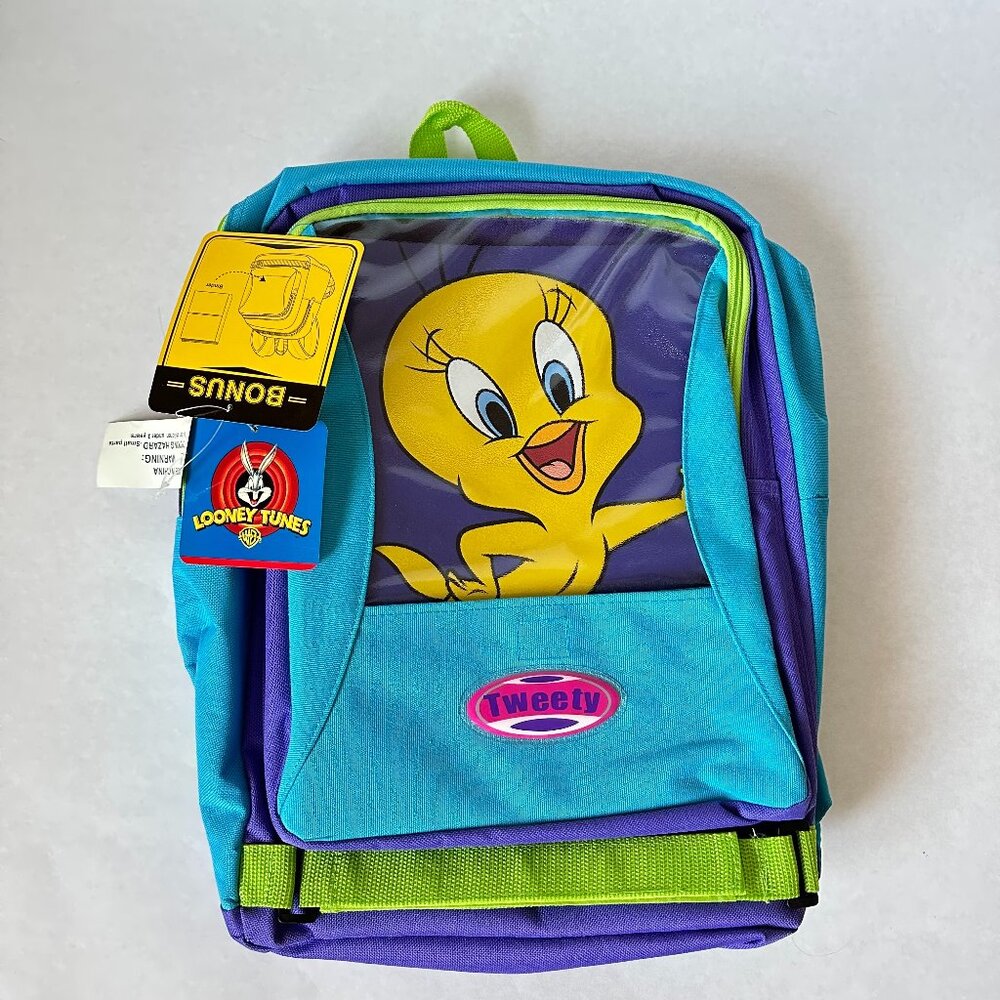 NWT Looney Tunes Tweety Bird Purple Backpack